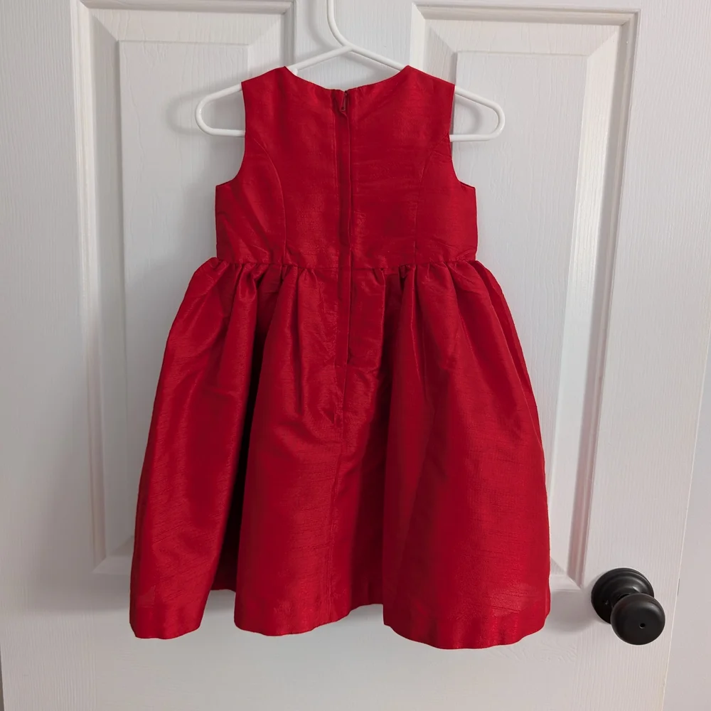 Hope & Henry Girls Holiday Red High Low Dress Size 12-18 Months